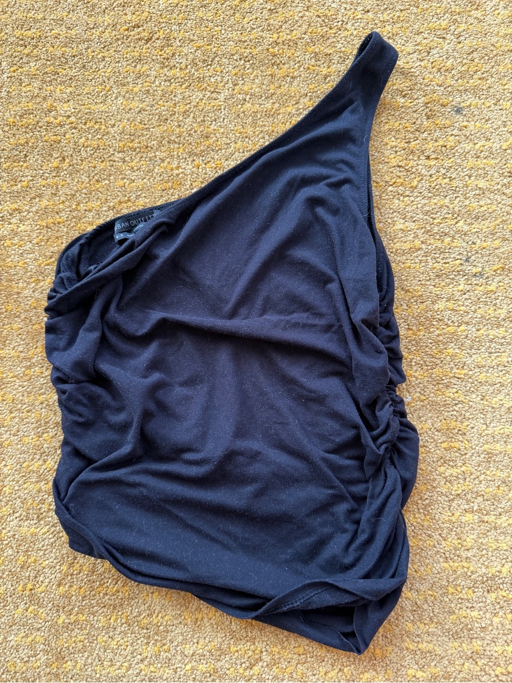 Urban Outfitters Black One-Shoulder Ruched Camisole